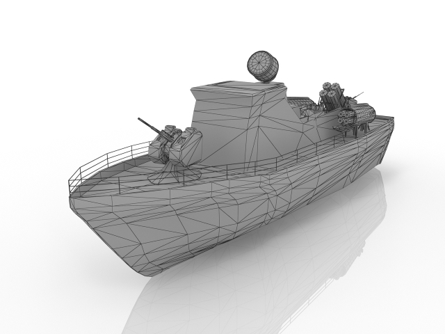 3d модель - Торпедный катер