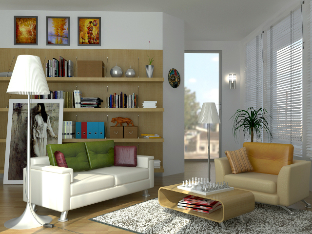 Дополнительная мебель для дизайн интерьера 3d