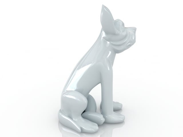 3d модель - Статуэтка собаки скачать