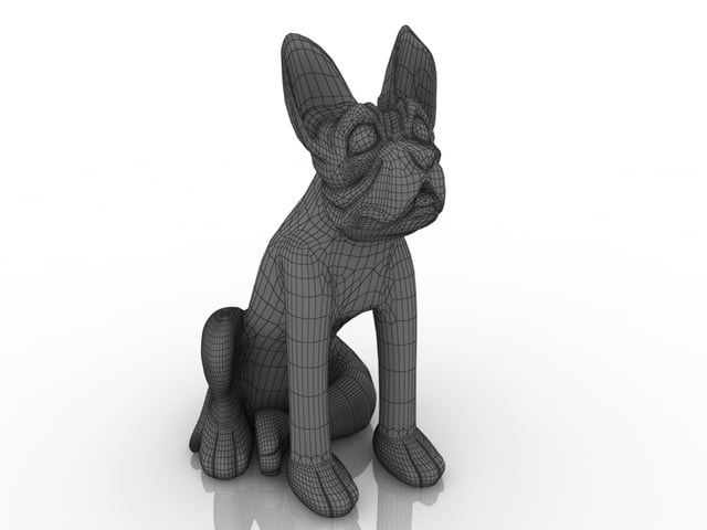 3d модель - Статуэтка собаки скачать