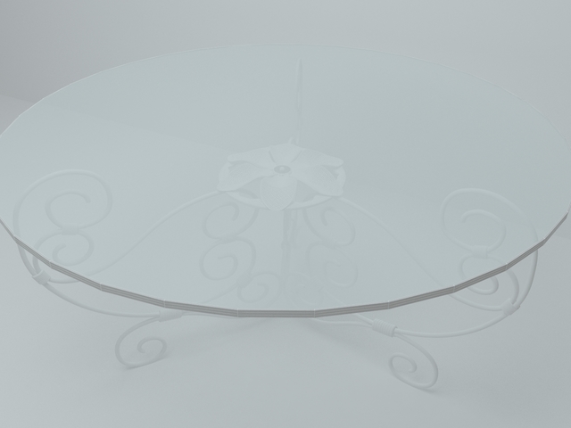 3d модель - Стеклянный стол