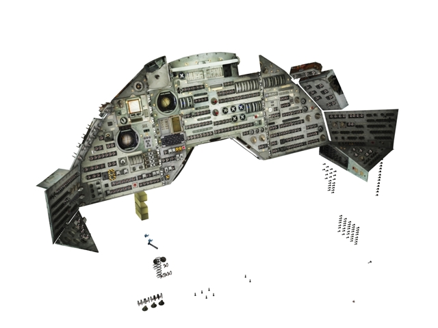 3d модель - Спускаемый аппарат Apollo - интерьер