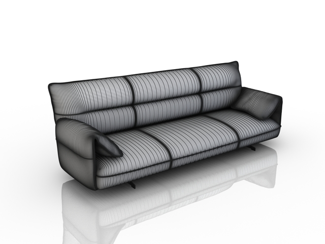 Модель дивана в 3d max