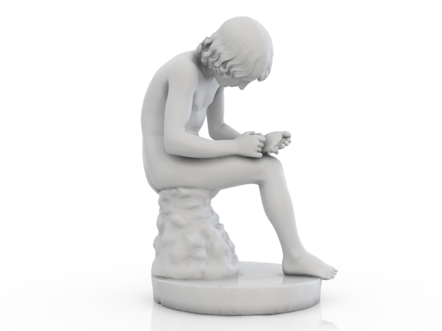 3d модель - Статуя мальчика