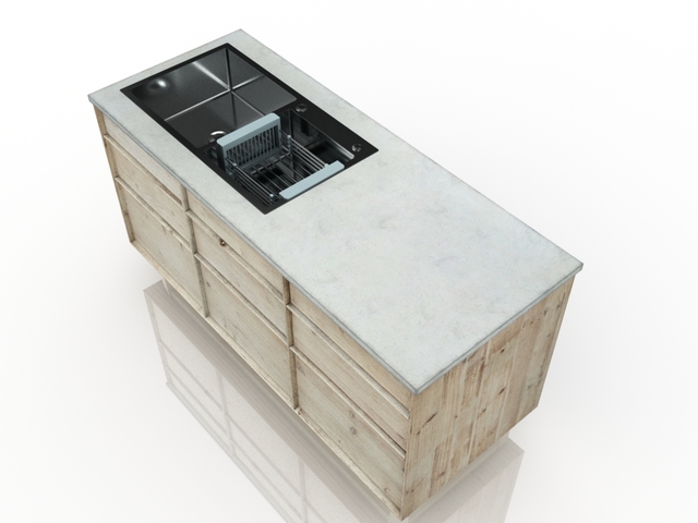 3d модель - Кухонная мойка LOFT