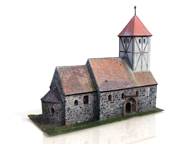3d модель - Деревенская церковь