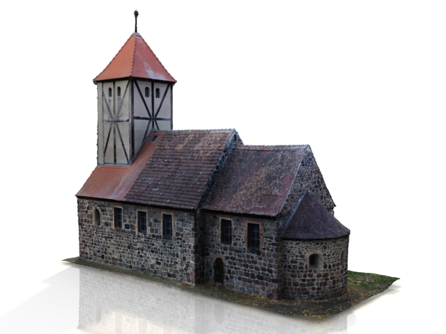 3d модель - Деревенская церковь