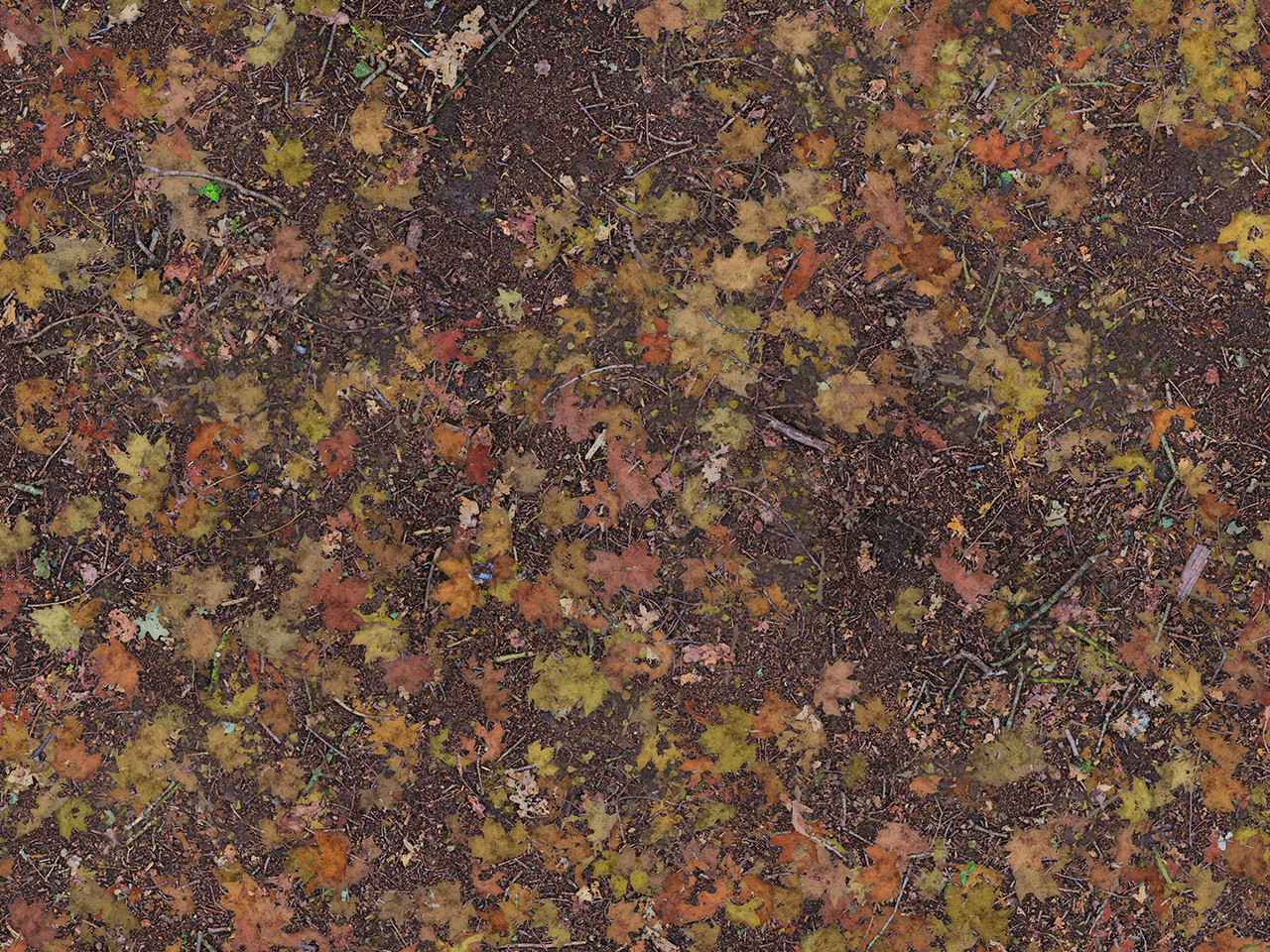 3D текстуры - Листья на земле